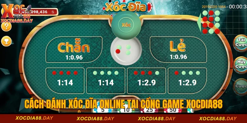  Cách đánh xóc đĩa online tại cổng game Xocdia88
