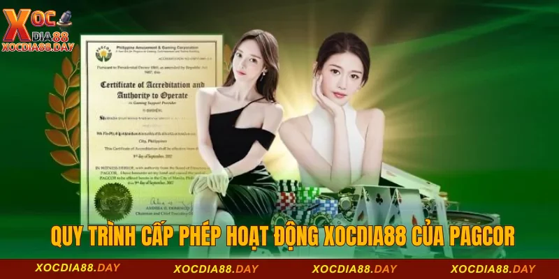 Quy trình cấp phép hoạt động Xocdia88 của PAGCOR